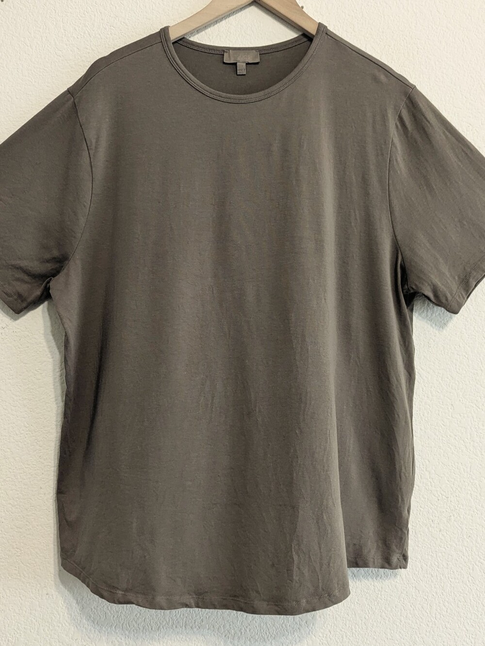 Nuuds Everyday Boxy Oversized Tee XL Mocha Cotton Crew Neck Short Sleeve Top